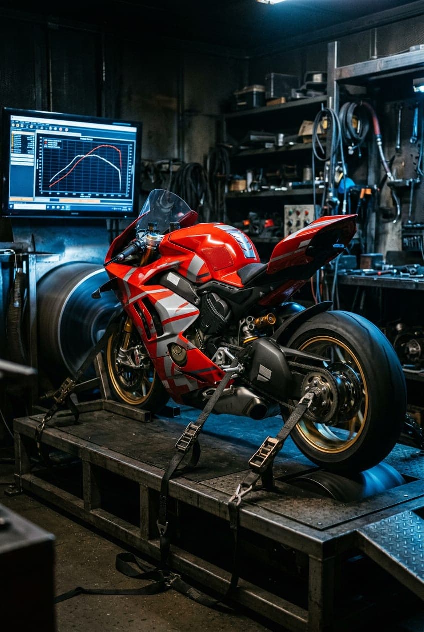 2022 Ducati Panigale V4 Bagnaia World Champion Replica on the dyno